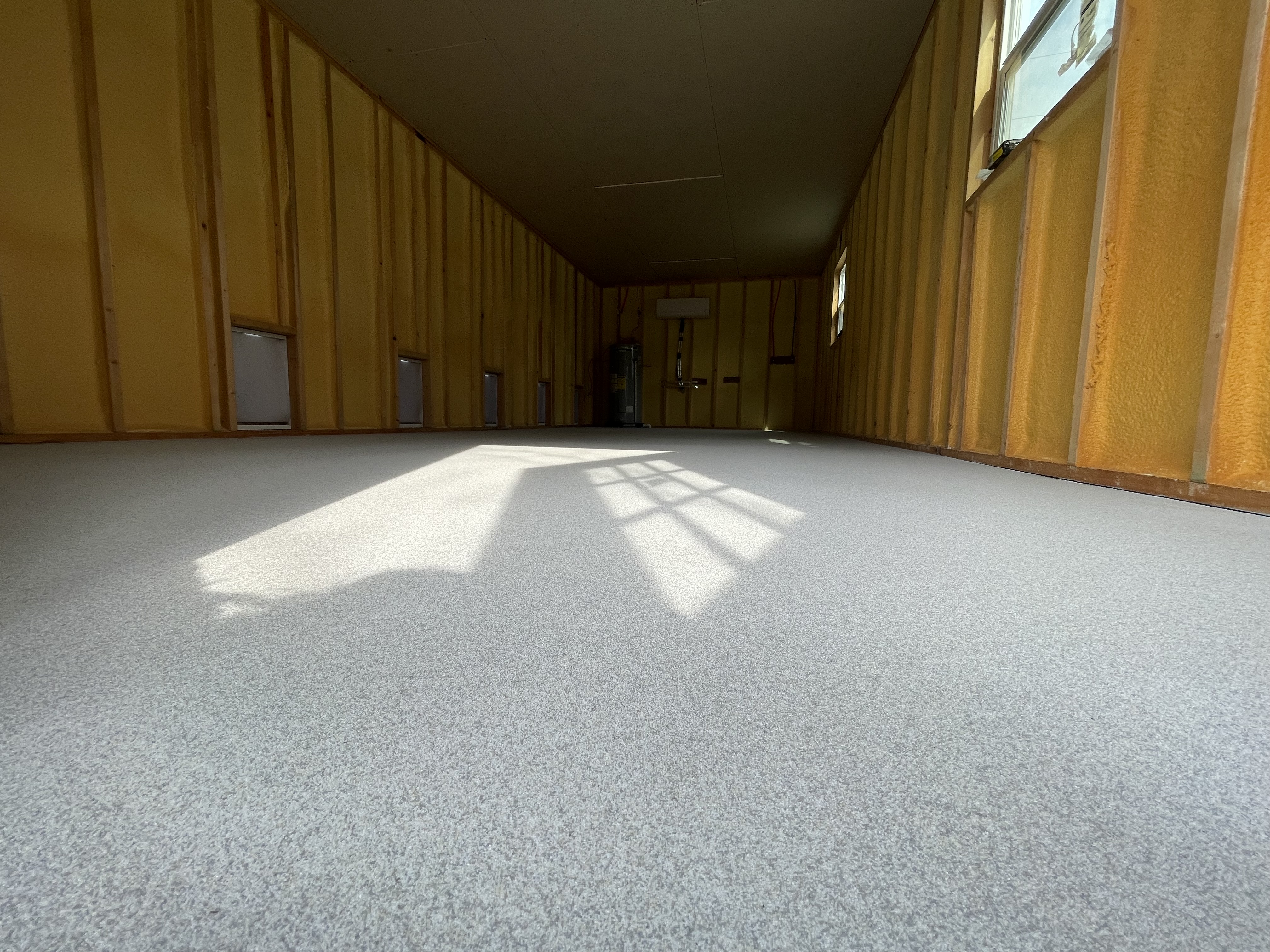 Metal Building Long Corridor