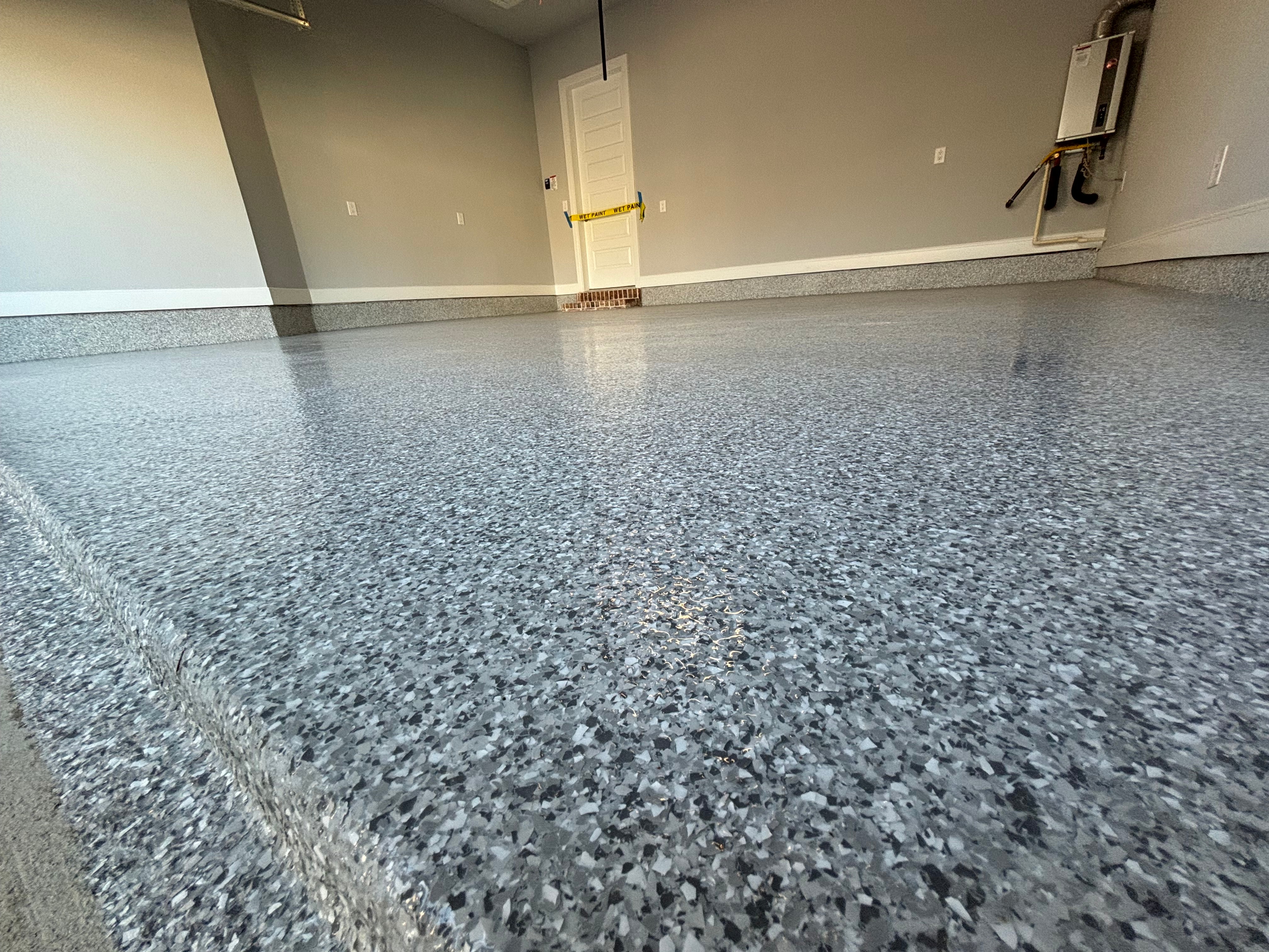 Blue-Gray Flake Garage