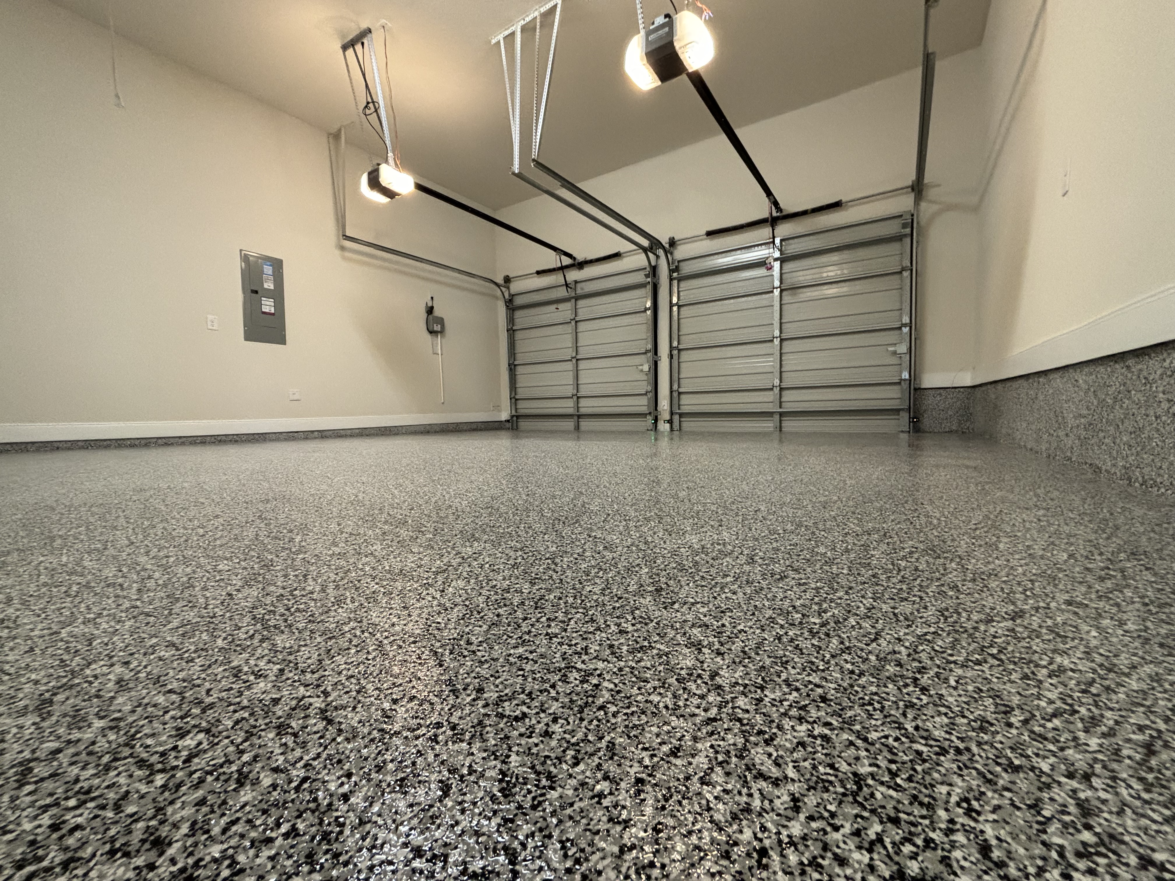 Charcoal Flake Two-Car Garage