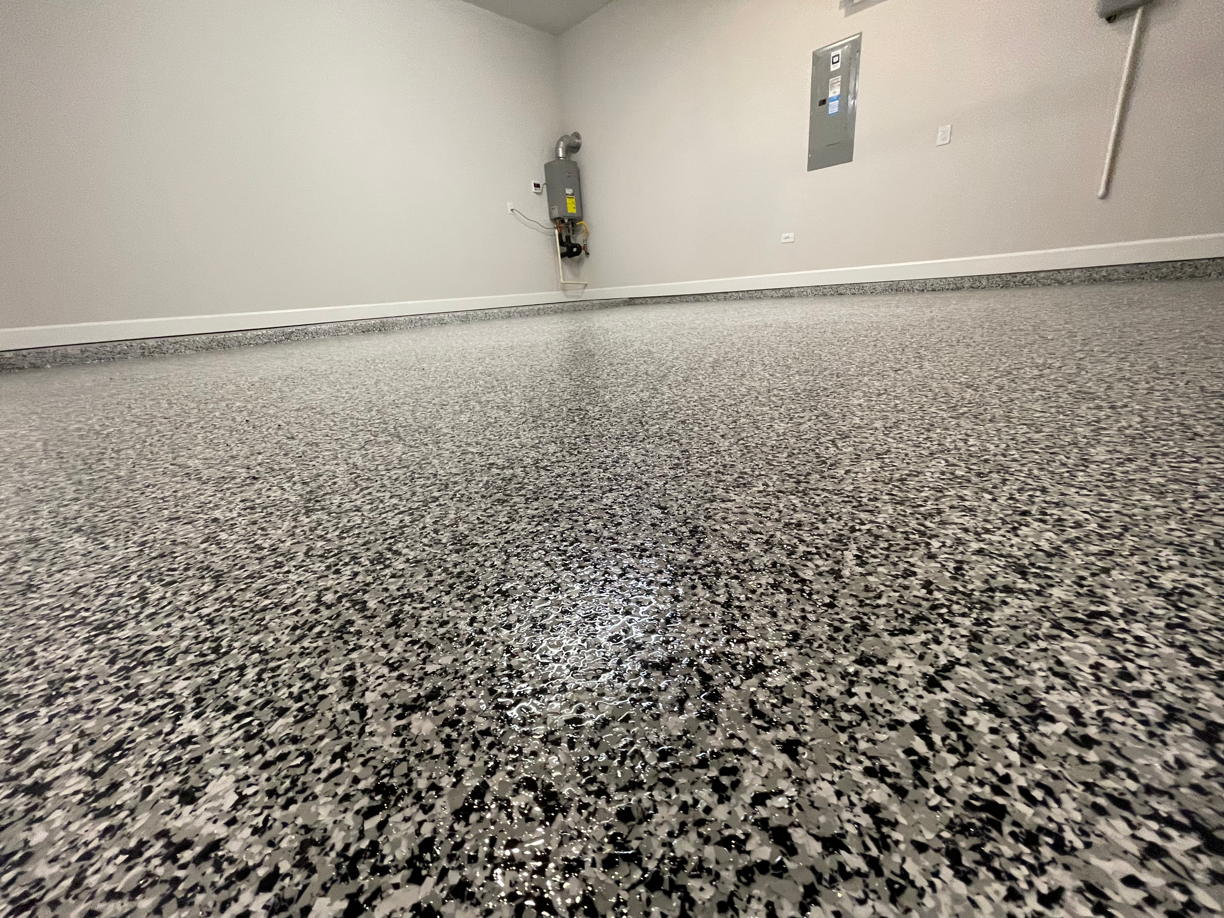 Dark Charcoal Flake Garage