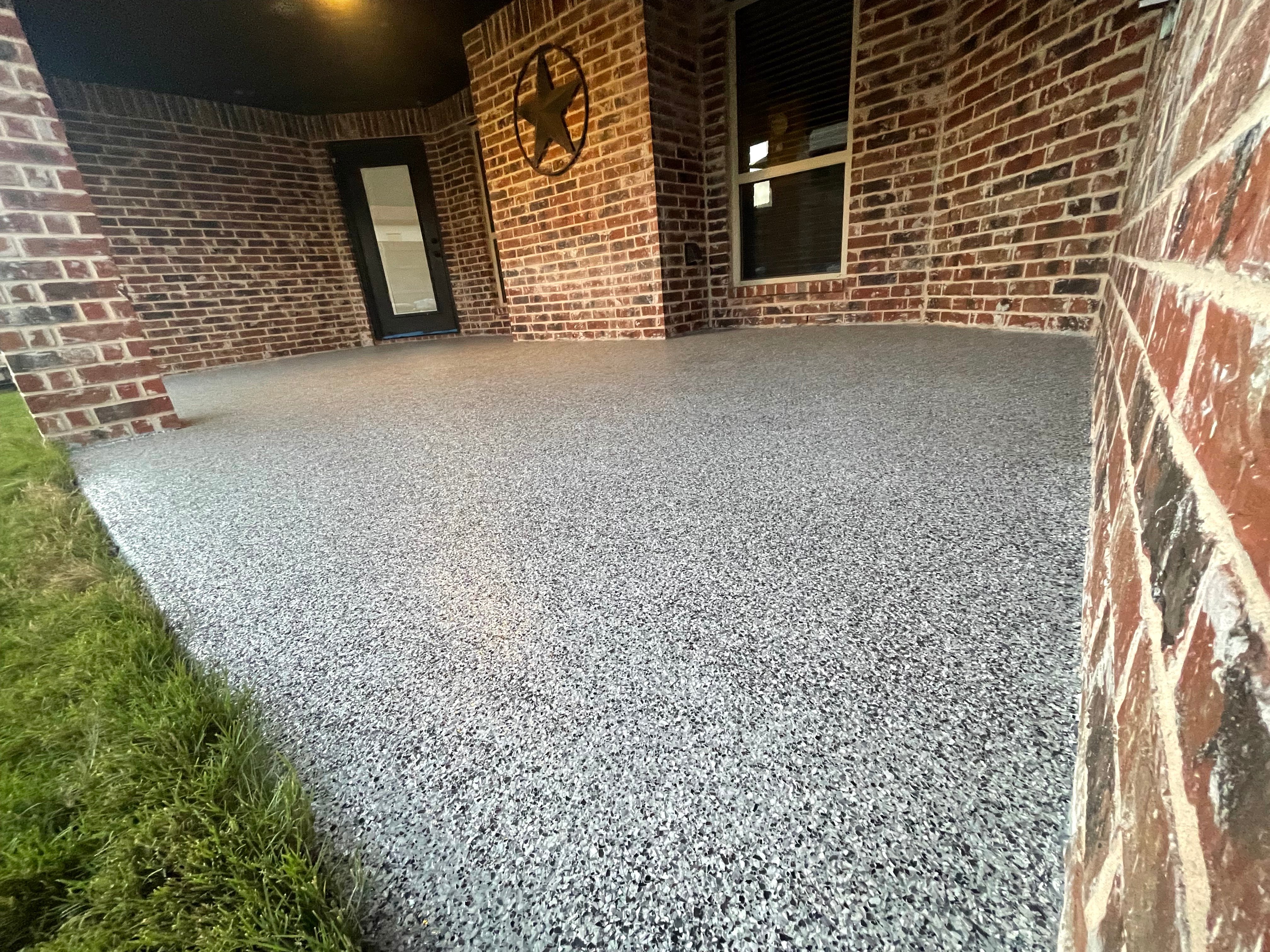 Flake Porch on Brick Home