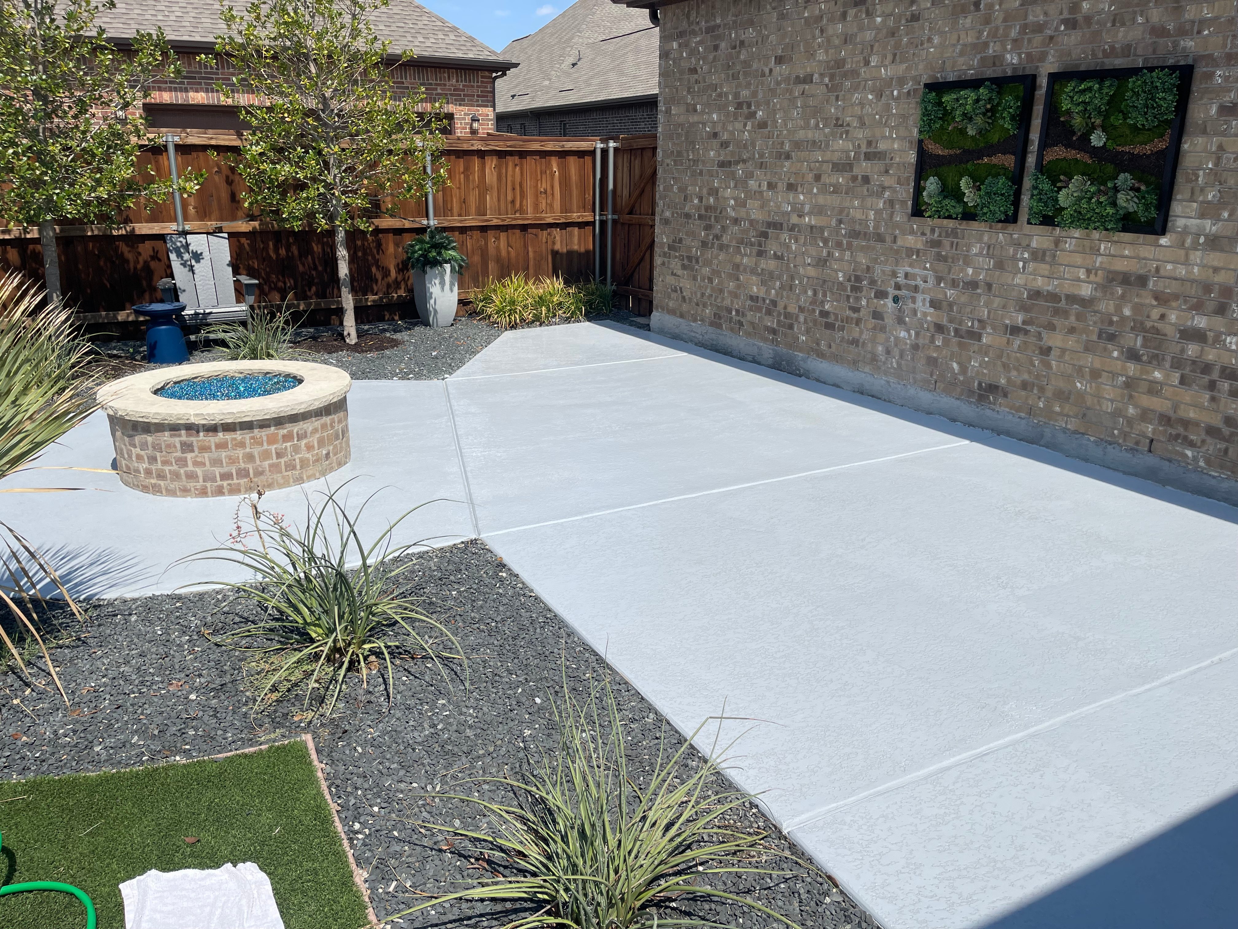 Backyard Patio with Fire Pit